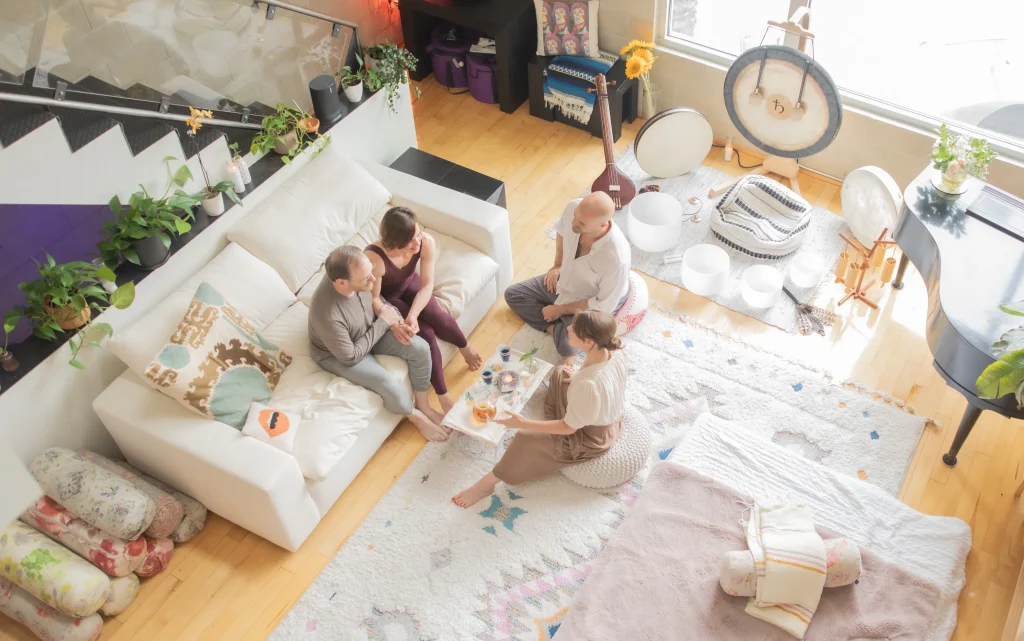 The Word of Mouth healing loft near Melrose set up for an integrative session